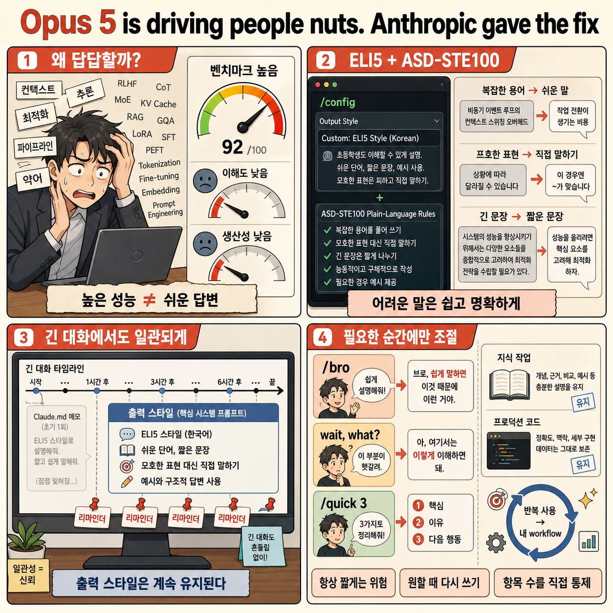 Opus 5 is driving people nuts. Anthropic gave the fix 내용을 설명하는 본문 이미지