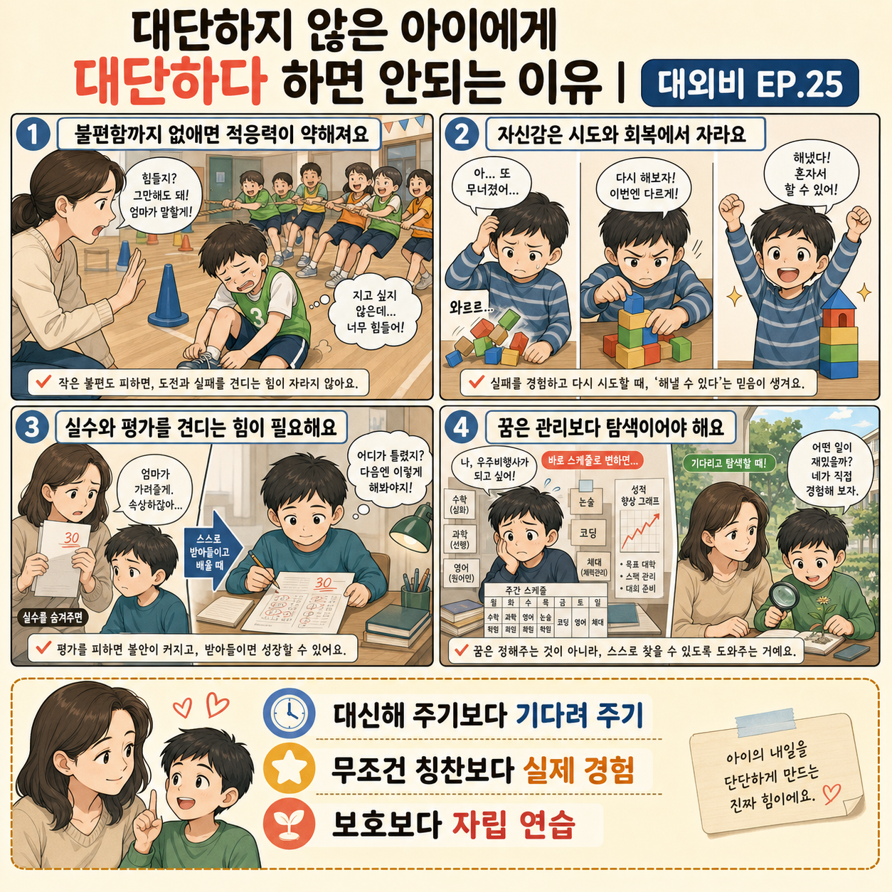 대단하지 않은 아이에게 대단하다 하면 안되는 이유ㅣ대외비 EP.25 내용을 설명하는 본문 이미지