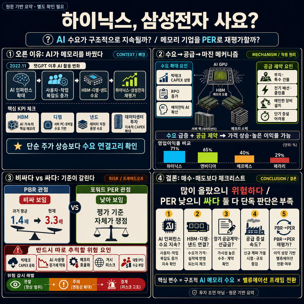 하이닉스, 삼성전자 사요? 내용을 설명하는 본문 이미지