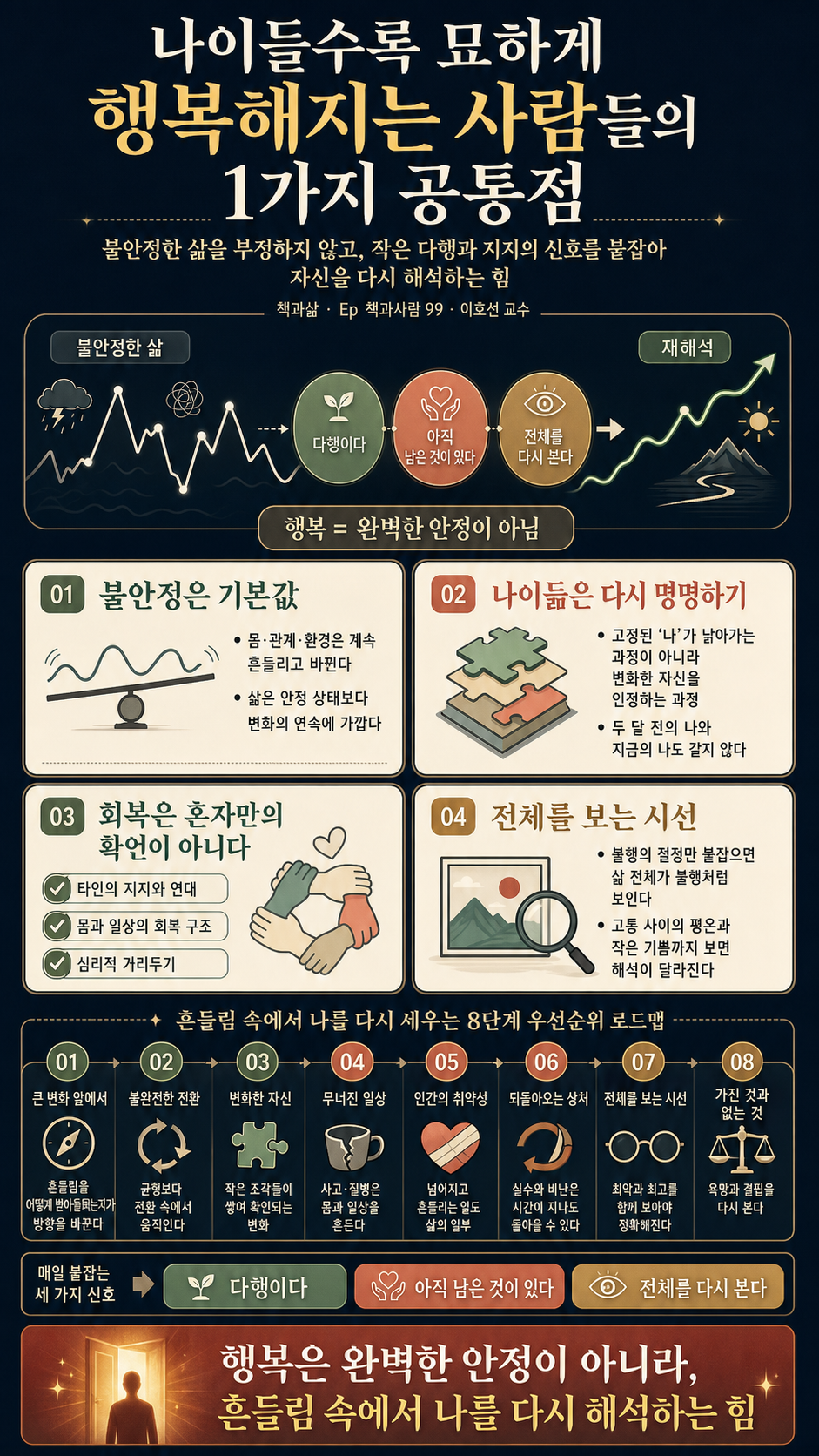 27년차 상담가가 말하는 나이들수록 묘하게 행복해지는 사람들의 1가지 공통점 내용을 설명하는 본문 이미지