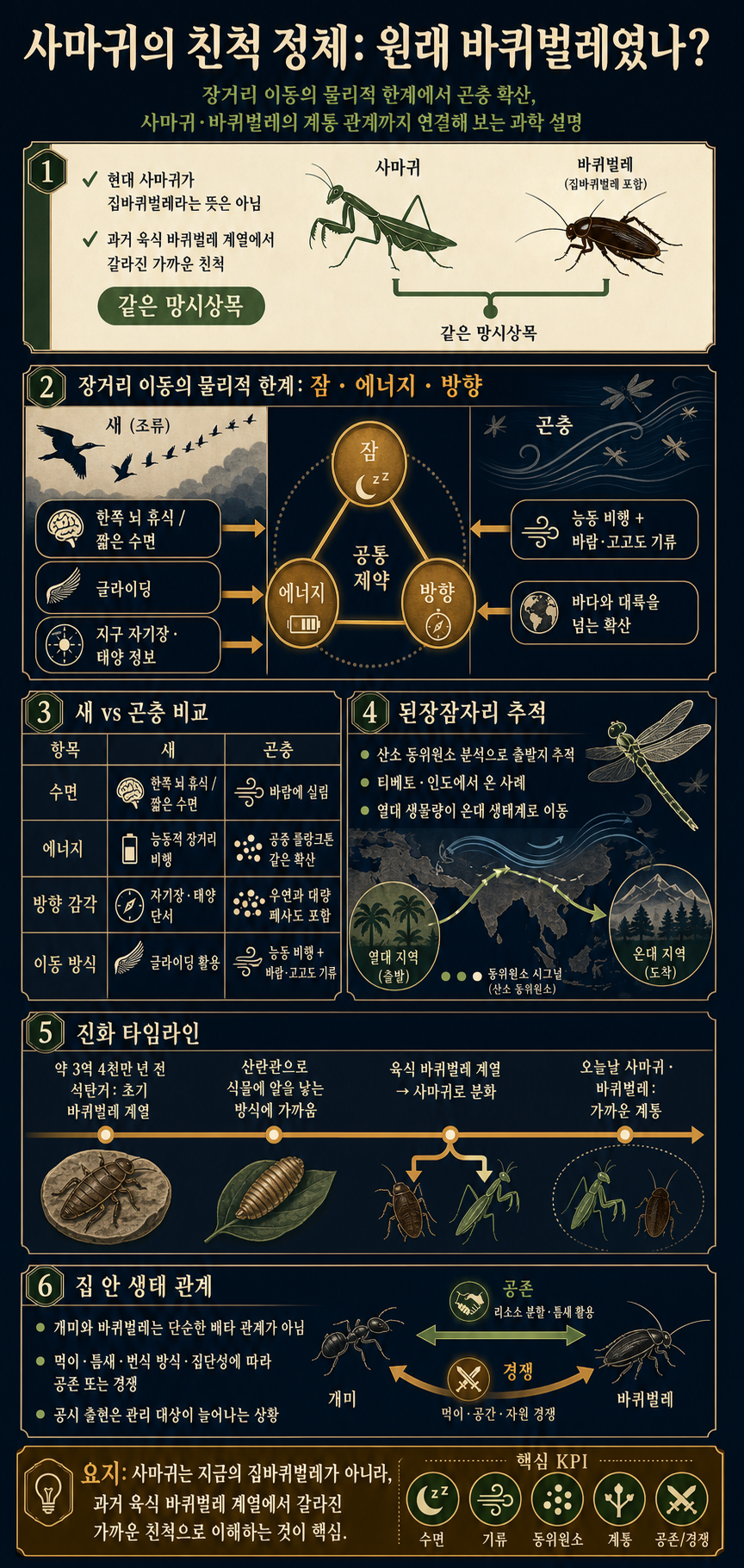 적인 사마귀의 친척 정체....(사마귀가 원래 바퀴벌레었다고?) 내용을 설명하는 본문 이미지