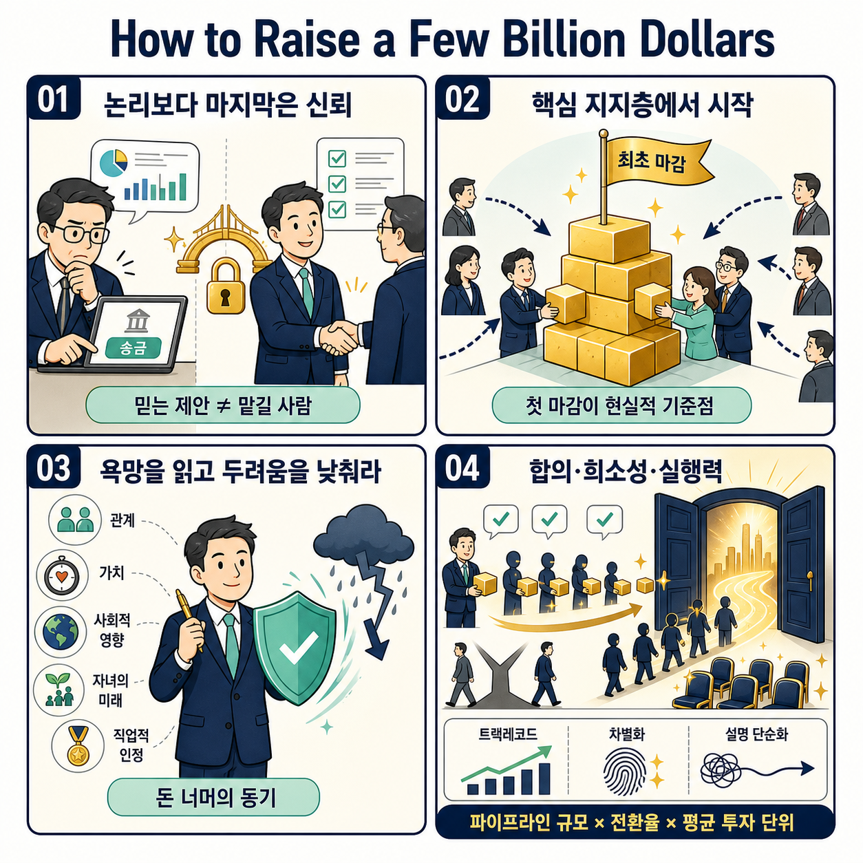 How to Raise a Few Billion Dollars 내용을 설명하는 본문 이미지
