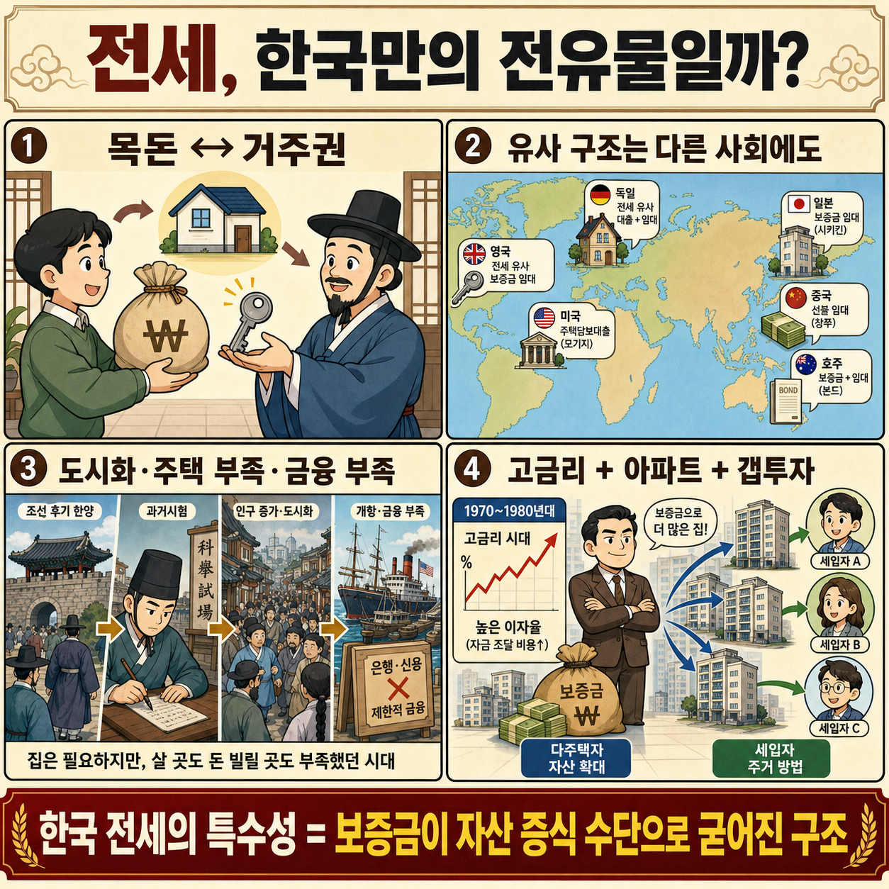 전세는 우리나라만의 전유물이 아닙니다 - 김재원 역사 커뮤니케이터 내용을 설명하는 본문 이미지