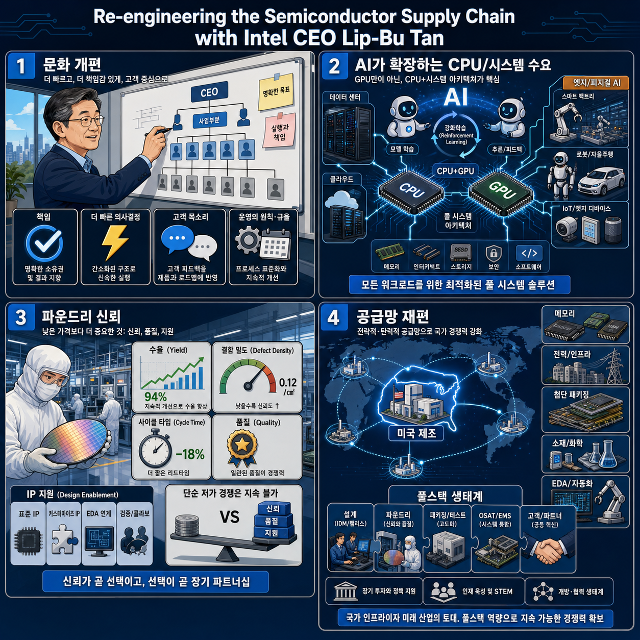 Re-engineering the Semiconductor Supply Chain with Intel CEO Lip Bu Tan 내용을 설명하는 본문 이미지