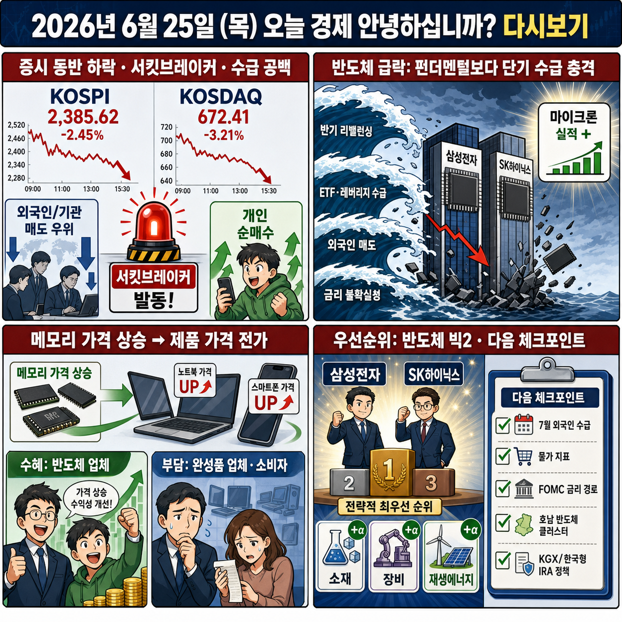2026년 6월 25일 (목) 오늘 경제 안녕하십니까? 다시보기 내용을 설명하는 본문 이미지