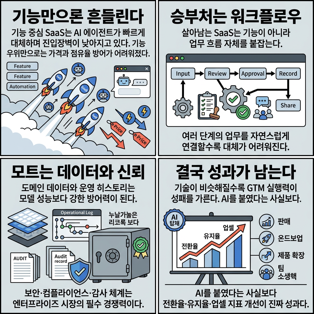 AI 타고 날아갈 줄 알았던 SaaS 회사들의 좌절, 누가누가 떨고있나? 내용을 설명하는 본문 이미지