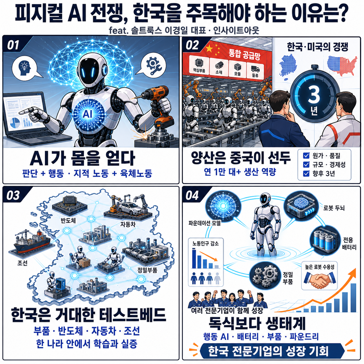 피지컬 AI 전쟁, 한국을 주목해야 하는 이유는? (feat. 솔트룩스 이경일 대표)ㅣ인사이트아웃 내용을 설명하는 본문 이미지