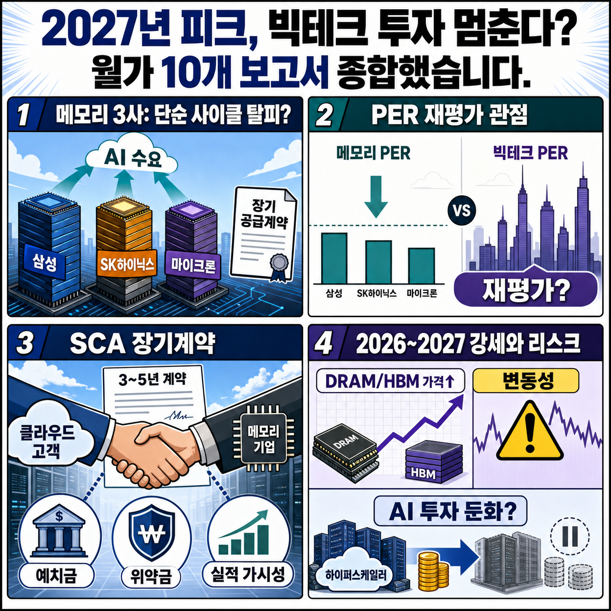 2027년 피크, 빅테크 투자 멈춘다? 월가 10개 보고서 종합했습니다. 내용을 설명하는 본문 이미지