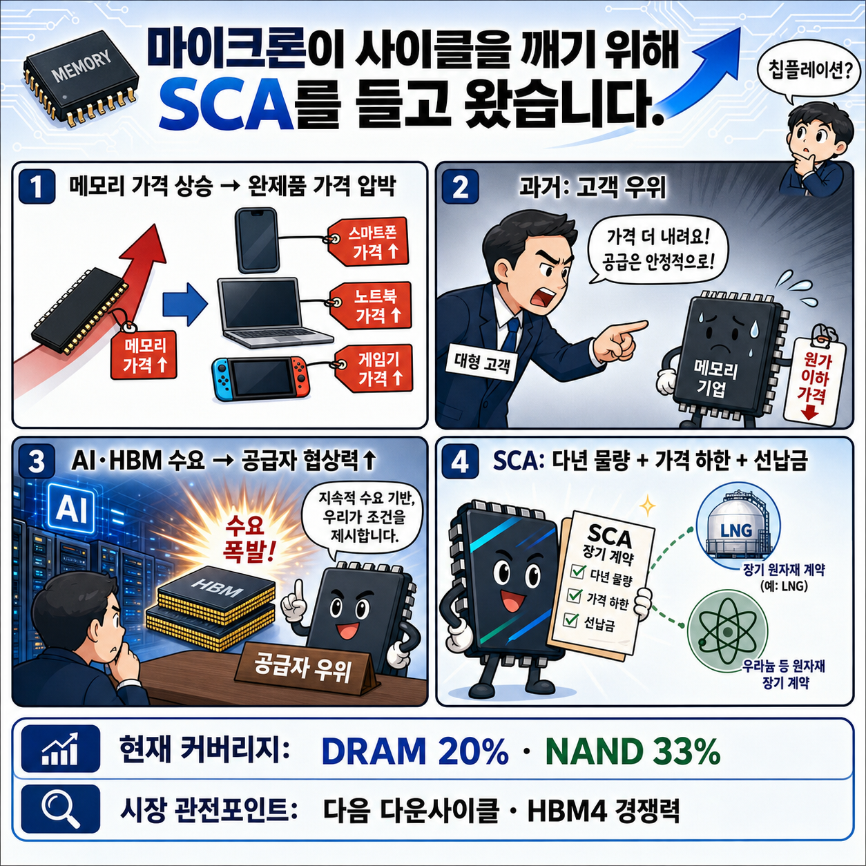 마이크론이 사이클을 깨기 위해 SCA를 들고 왔습니다. 내용을 설명하는 본문 이미지