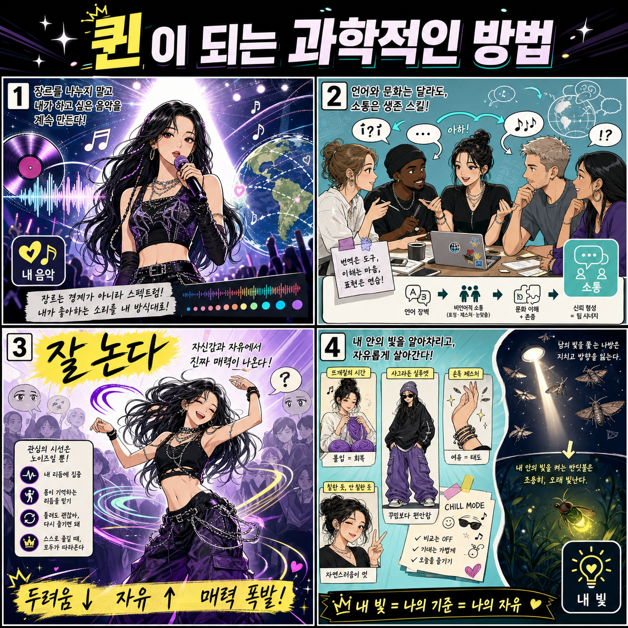 퀸이 되는 과학적인 방법 내용을 설명하는 본문 이미지