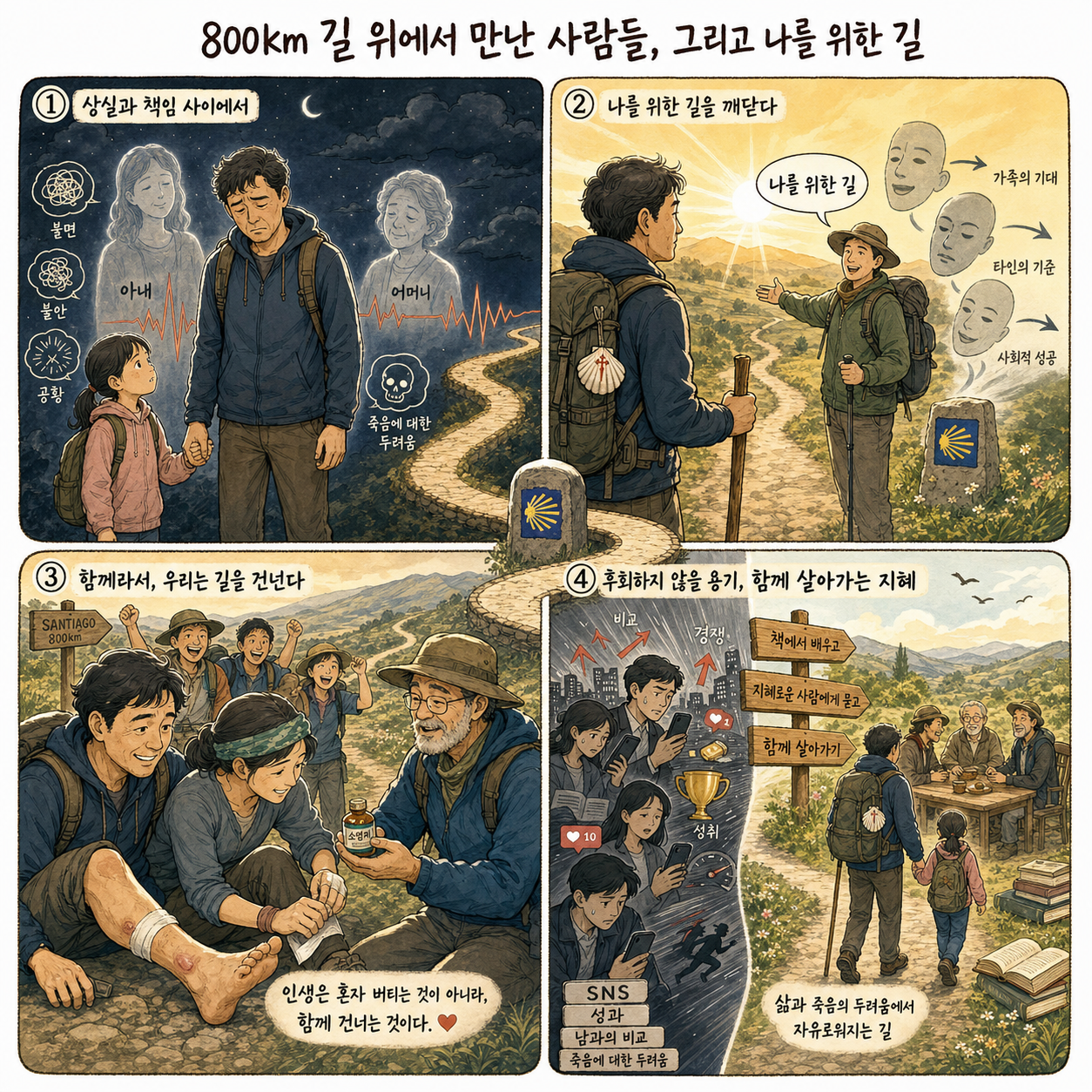 800km 길 위에서 수십개국 사람들을 만나보고 느낀, 한국인만 유독 빠지는 ''이 생각'' ㅣ Ep 책과사람 110 (나상천 대표) 내용을 설명하는 본문 이미지