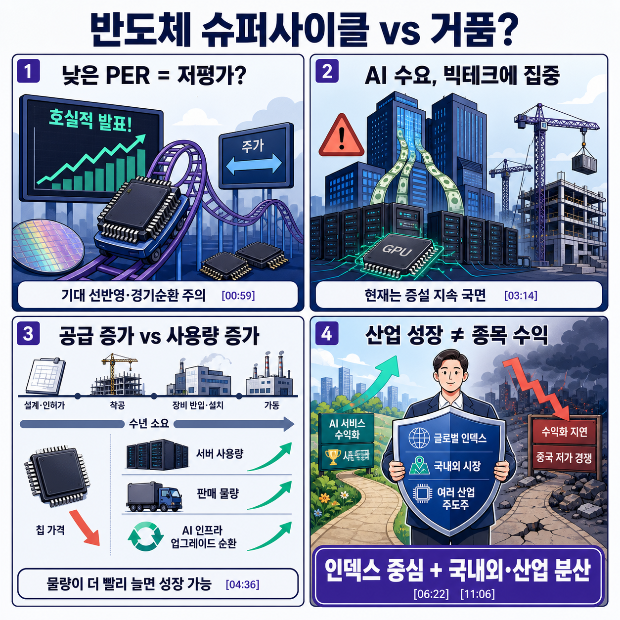 🤖반도체 주식은 계속 슈퍼사이클 vs 곧 꺼질 거품? 현명한 투자 전략까지 풀어봅니다 내용을 설명하는 본문 이미지