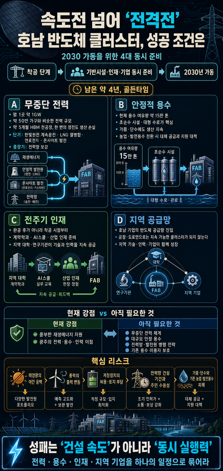 속도전 넘어 ''전격전''.. 호남 반도체 클러스터, 성공 조건은 내용을 설명하는 본문 이미지