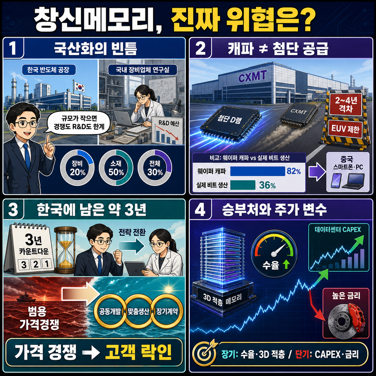 한국 반도체주 폭락 원인은 중국 ''창신 메모리'' 때문? 중국 반도체를 둘러싼 ''불편한 진실'' 이 영상 하나로 정리합니다 내용을 설명하는 본문 이미지