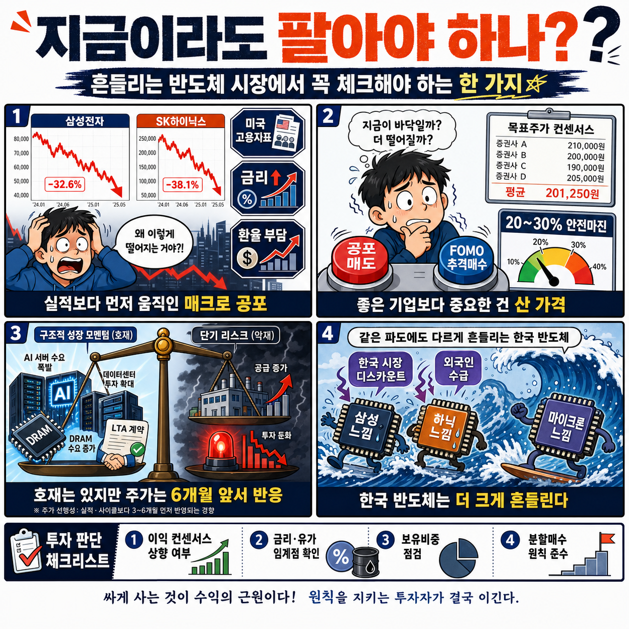 지금이라도 팔아야 하나?" 흔들리는 반도체 시장에서 꼭 체크해야 하는 한 가지ㅣ지식인 클래스 EP.03 (김장열 센터장) 내용을 설명하는 본문 이미지