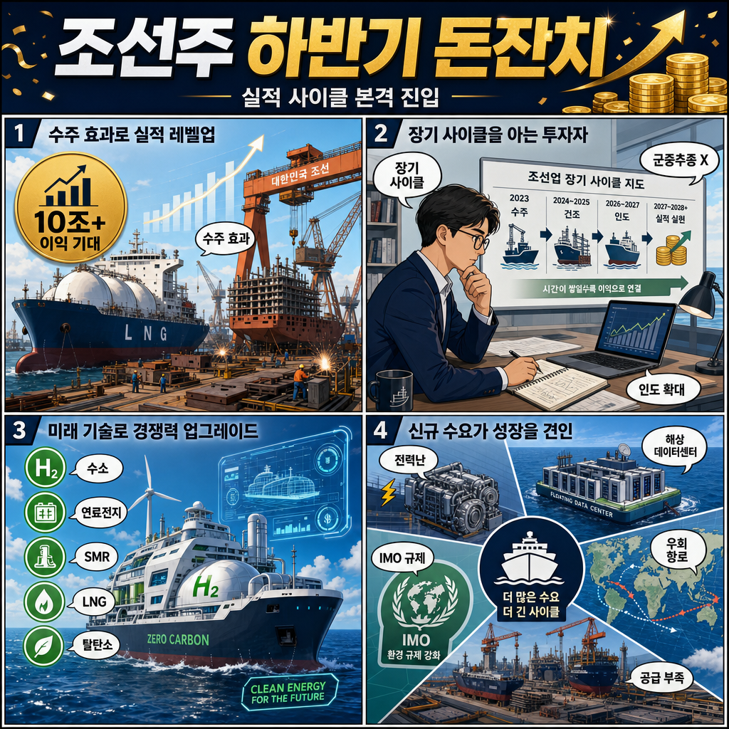 조선주에 물리셨다면 당장 보셔야 하는 영상입니다. 하반기에 조선주 돈잔치 제대로 열릴겁니다ㅣ엄경아 신영증권 연구위원 [풀영상] 내용을 설명하는 본문 이미지