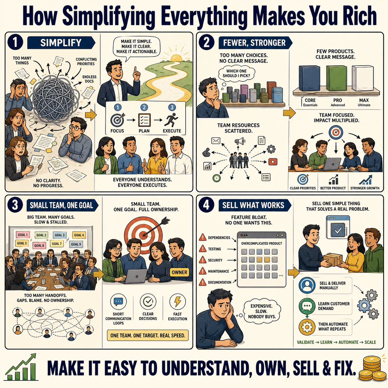 How Simplifying Everything Makes You Rich 내용을 설명하는 본문 이미지