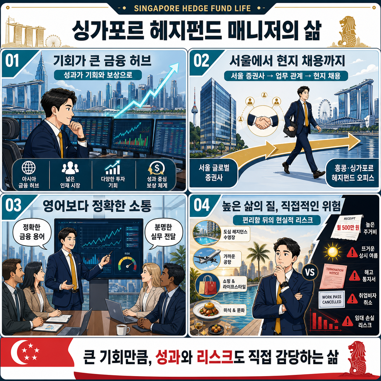 싱가폴 현지에서 글로벌 헤지펀드 매니저로 일하는 한국인은 어떤 삶을 살고 있을까? 내용을 설명하는 본문 이미지
