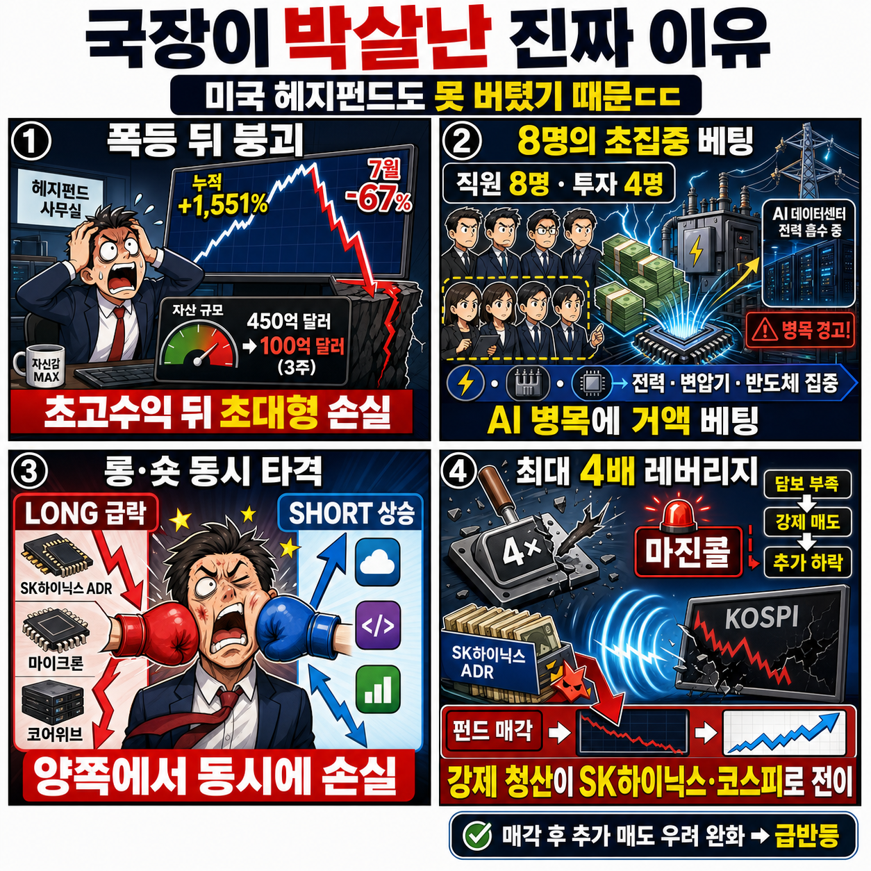 국장이 박살난 진짜 이유, 미국 헤지펀드도 못 버텼기 때문ㄷㄷ 내용을 설명하는 본문 이미지