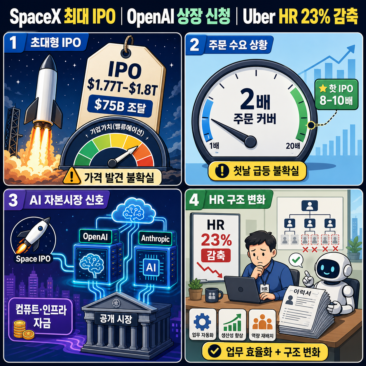 SpaceX Launches Largest Ever IPO 내용을 설명하는 본문 이미지