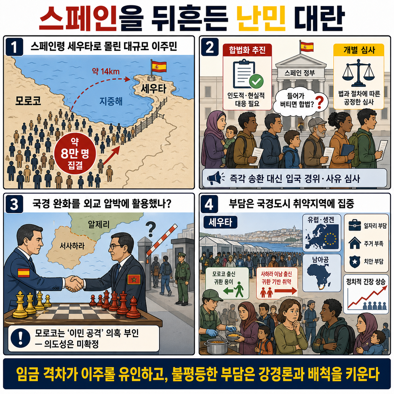 스페인을 뒤흔든 난민 대란 내용을 설명하는 본문 이미지