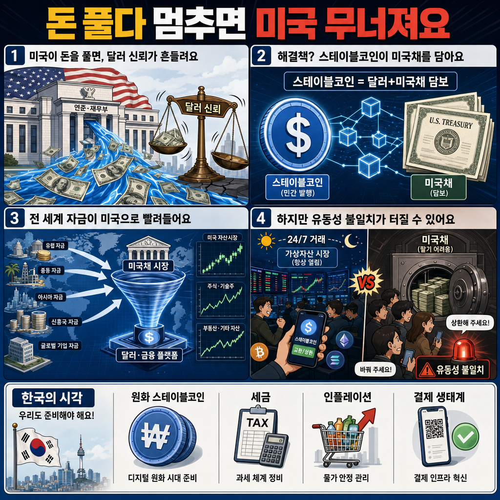 [지식뉴스] "돈 풀다 멈추면 미국 무너져요" 돈 급한데 누가 국채 더 사줄까, 애타는 트럼프의 위험한 승부수 (ft.유신익 KB WM 수석 이코노미스트) / 교양이를 부탁해 내용을 설명하는 본문 이미지