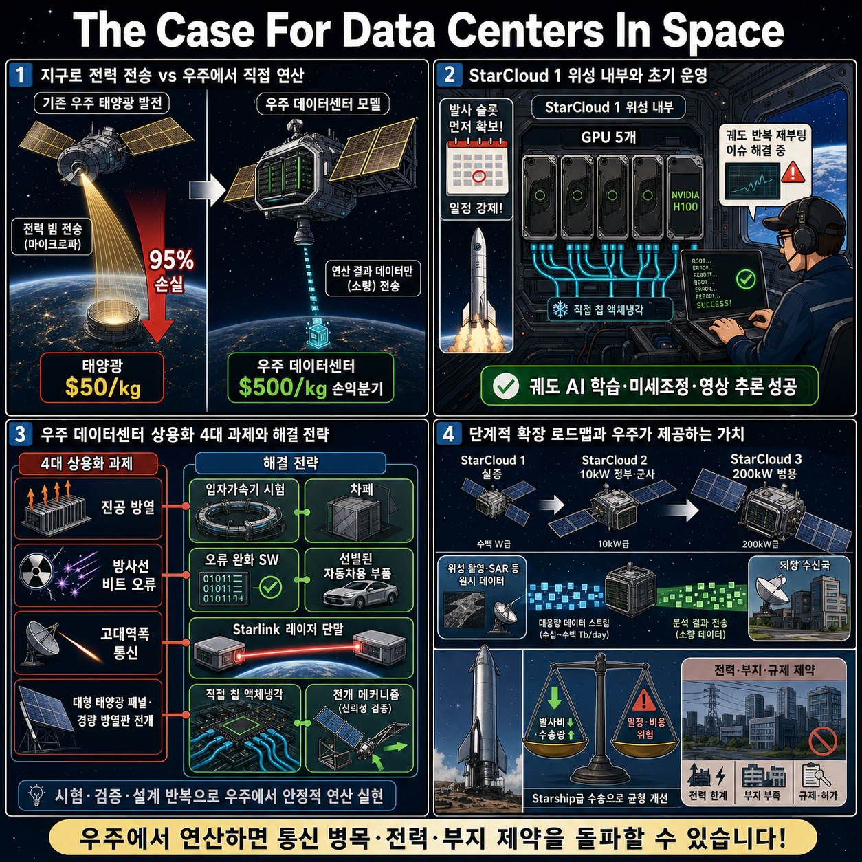 The Case For Data Centers In Space 내용을 설명하는 본문 이미지