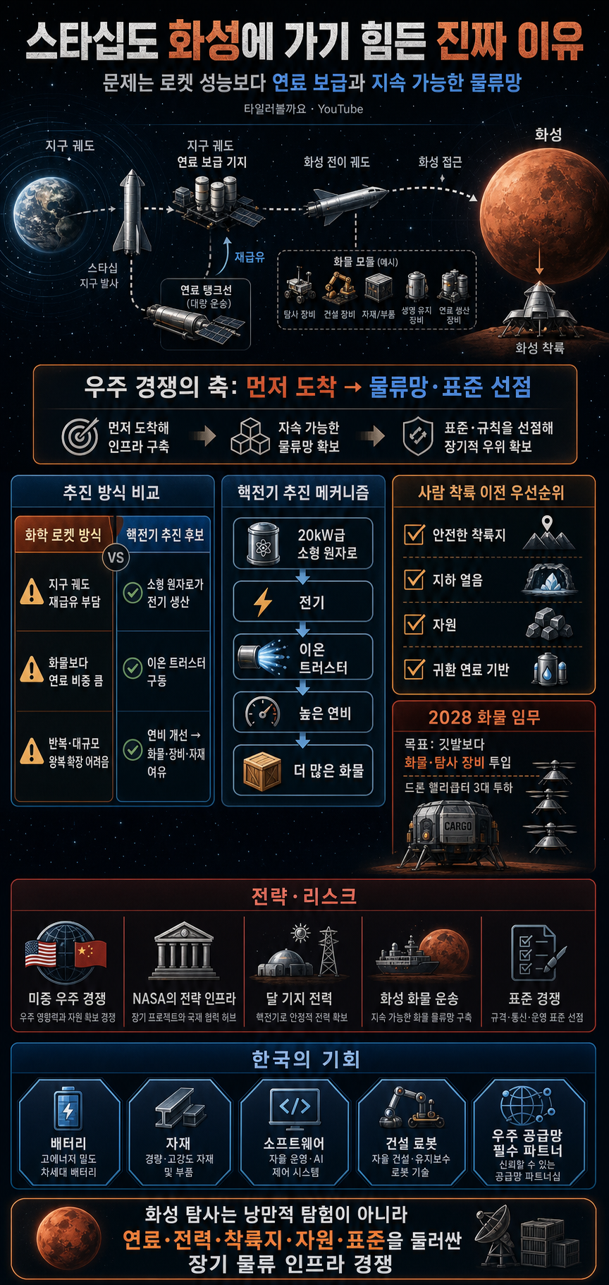 일론 머스크의 스타십도 화성에 가기 힘든 진짜 이유 (NASA의 해결책) 내용을 설명하는 본문 이미지