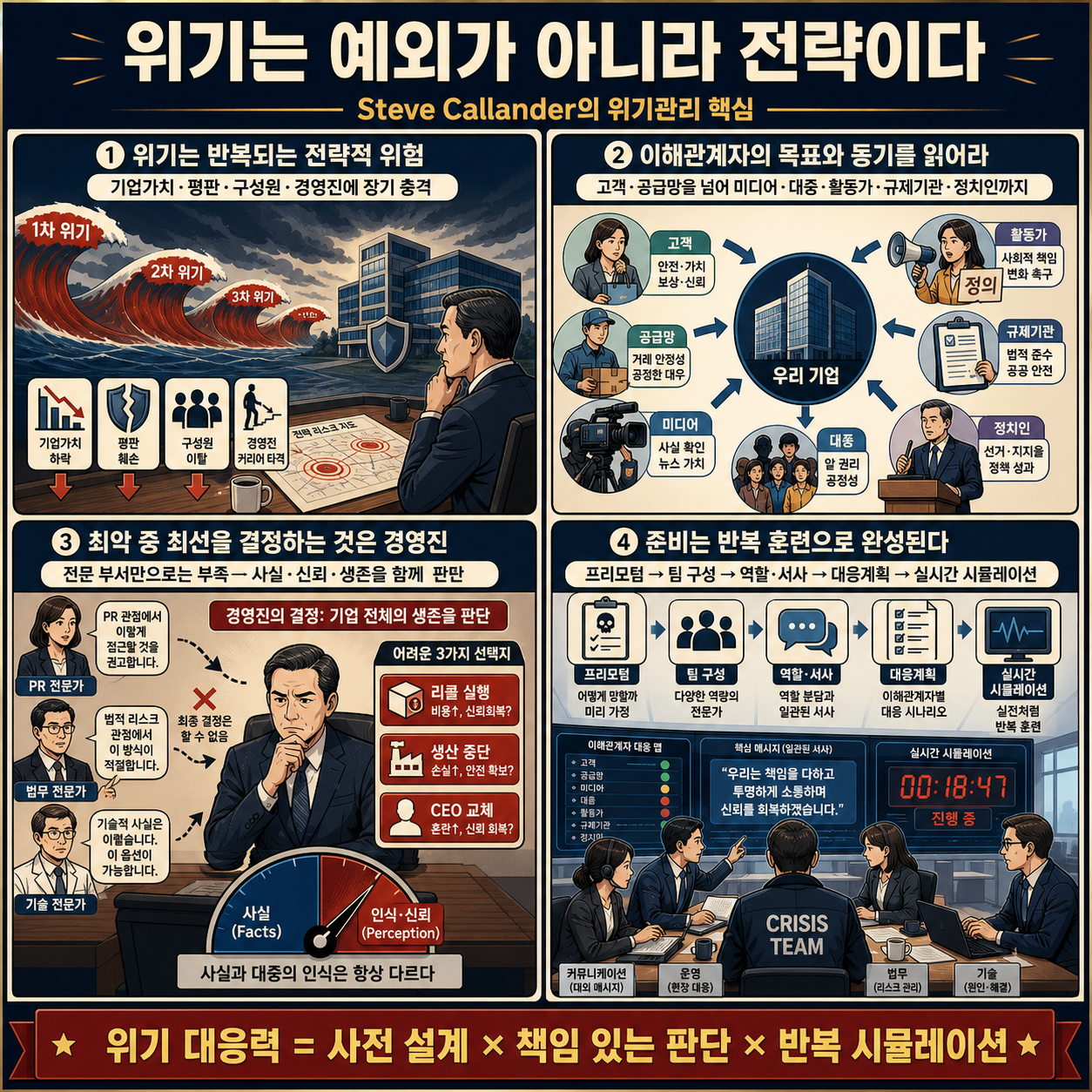LEAD Webinar on Crisis Management with GSB Faculty Steve Callander 내용을 설명하는 본문 이미지
