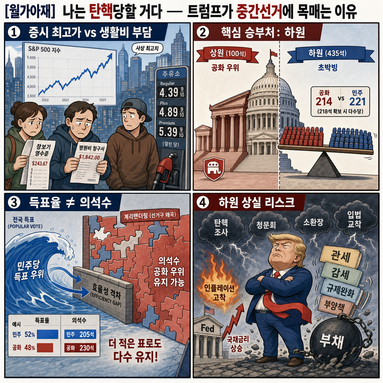 [월가아재] "나는 탄핵당할 거다" 트럼프가 중간선거에 목매는 이유 내용을 설명하는 본문 이미지
