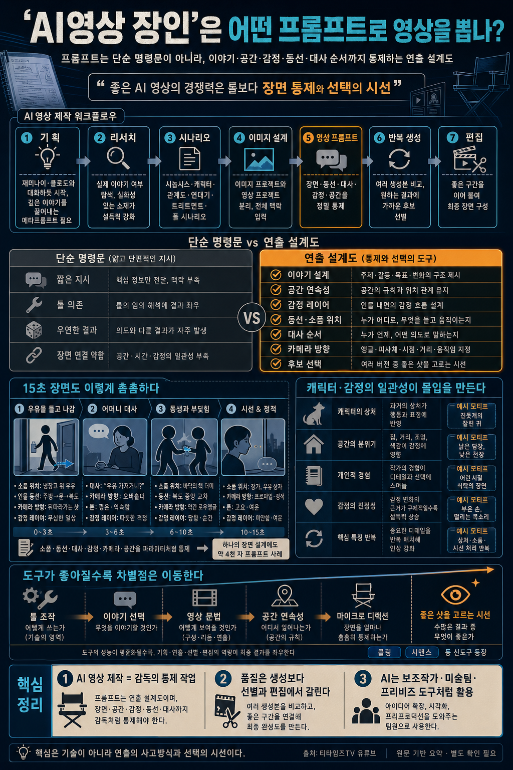 AI영상 장인''은 어떤 프롬프트로 영상을 뽑나? (허준호 감독) 내용을 설명하는 본문 이미지
