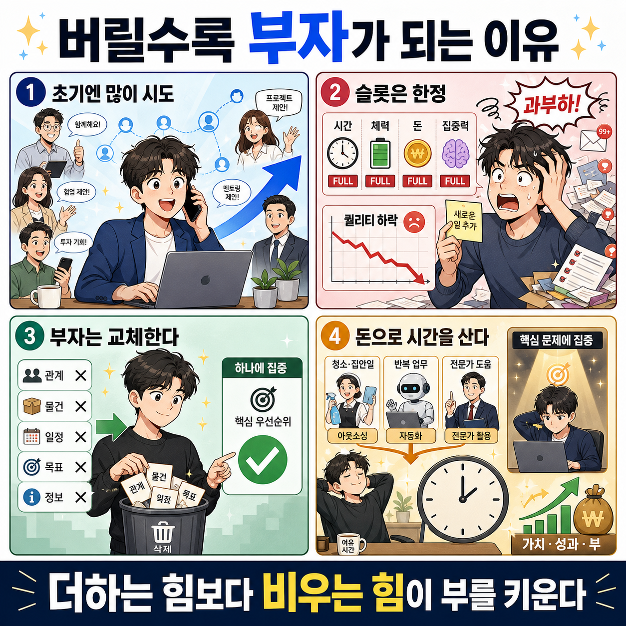 버릴수록 부자가 되는 이유 내용을 설명하는 본문 이미지