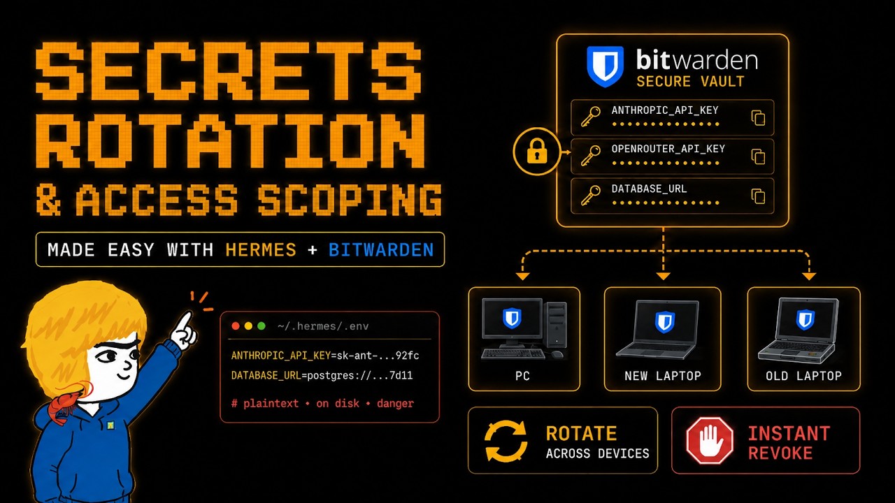 The Easy Way to Rotate & Scope Your Agent''s API Keys (Hermes + Bitwarden) 영상 미리보기 썸네일