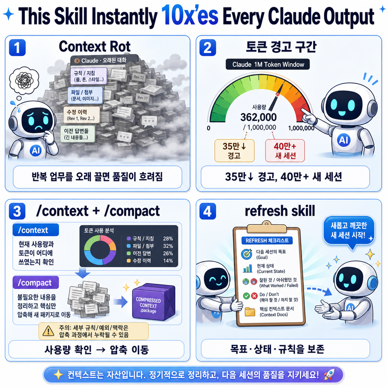 This Skill Instantly 10x''es Every Claude Output 내용을 설명하는 본문 이미지
