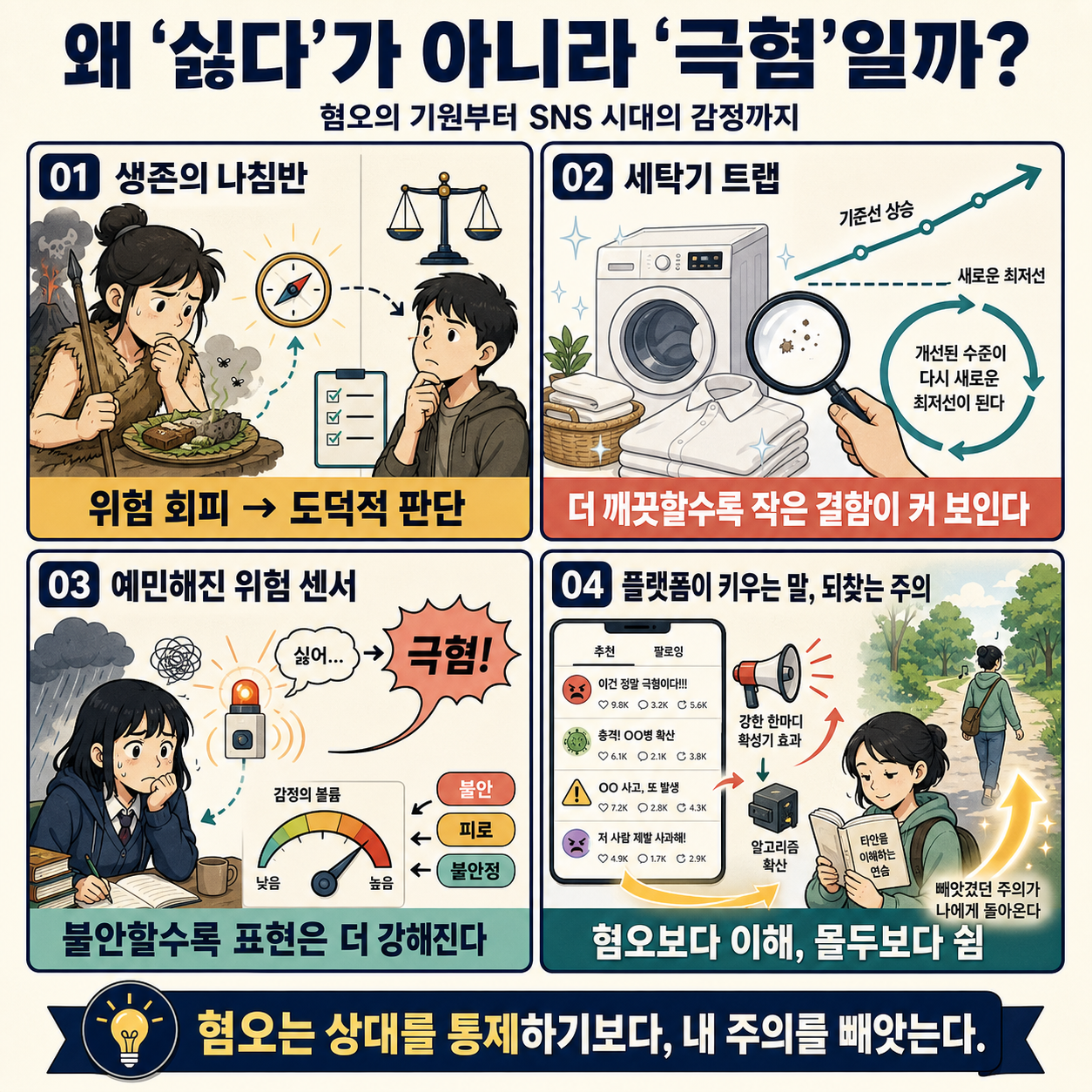 왜 싫다고 하지않고 ''극혐''할까? 에 대한 솔직한 생각 털어보기 내용을 설명하는 본문 이미지