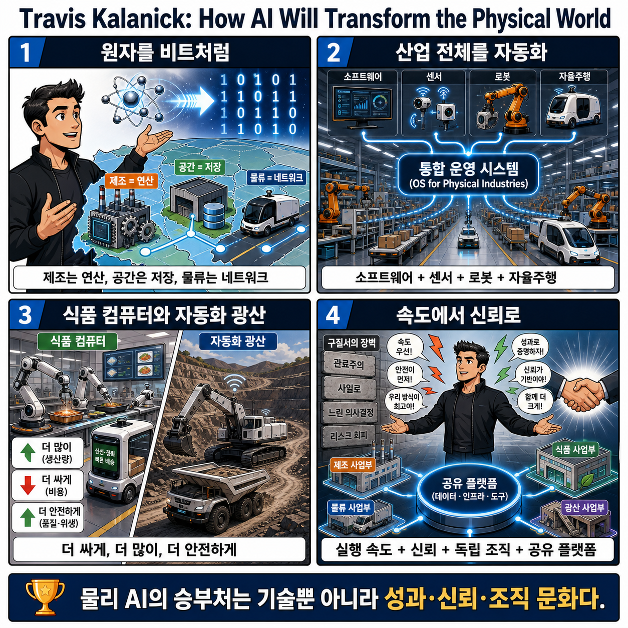 Travis Kalanick: How AI Will Transform the Physical World 내용을 설명하는 본문 이미지