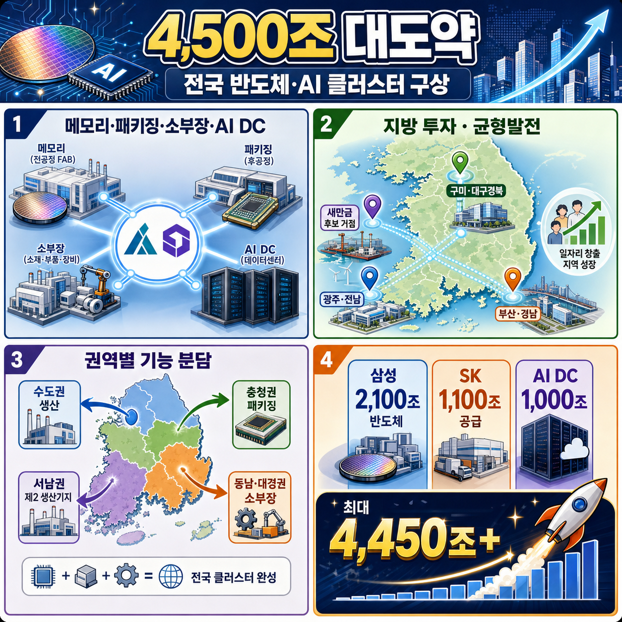 4,500조 대도약 메가 프로젝트 발표 내용을 설명하는 본문 이미지