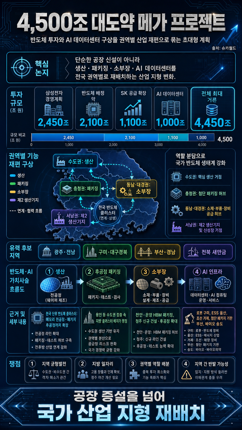 4,500조 대도약 메가 프로젝트 발표 내용을 설명하는 본문 이미지