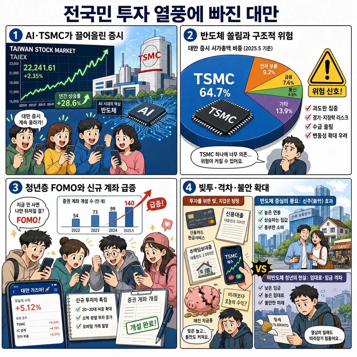 전국민 투자 열풍에 빠진 대만 내용을 설명하는 본문 이미지