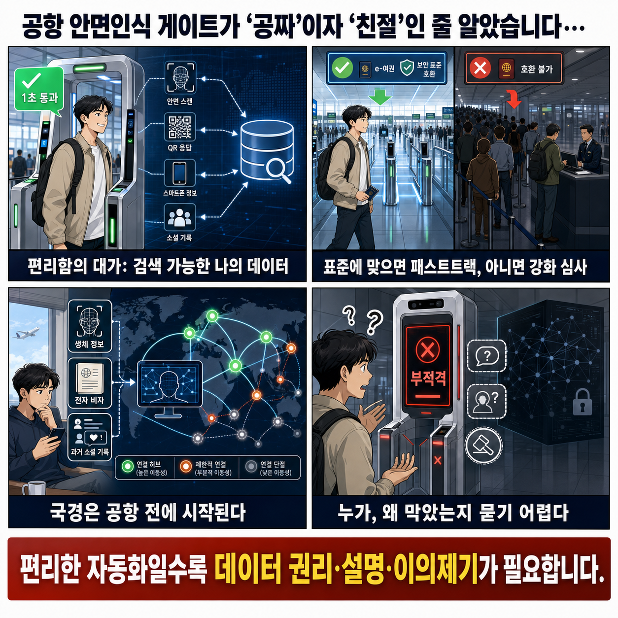 공항 안면인식 게이트가 ''공짜''이자 ''친절''인 줄 알았습니다... 내용을 설명하는 본문 이미지