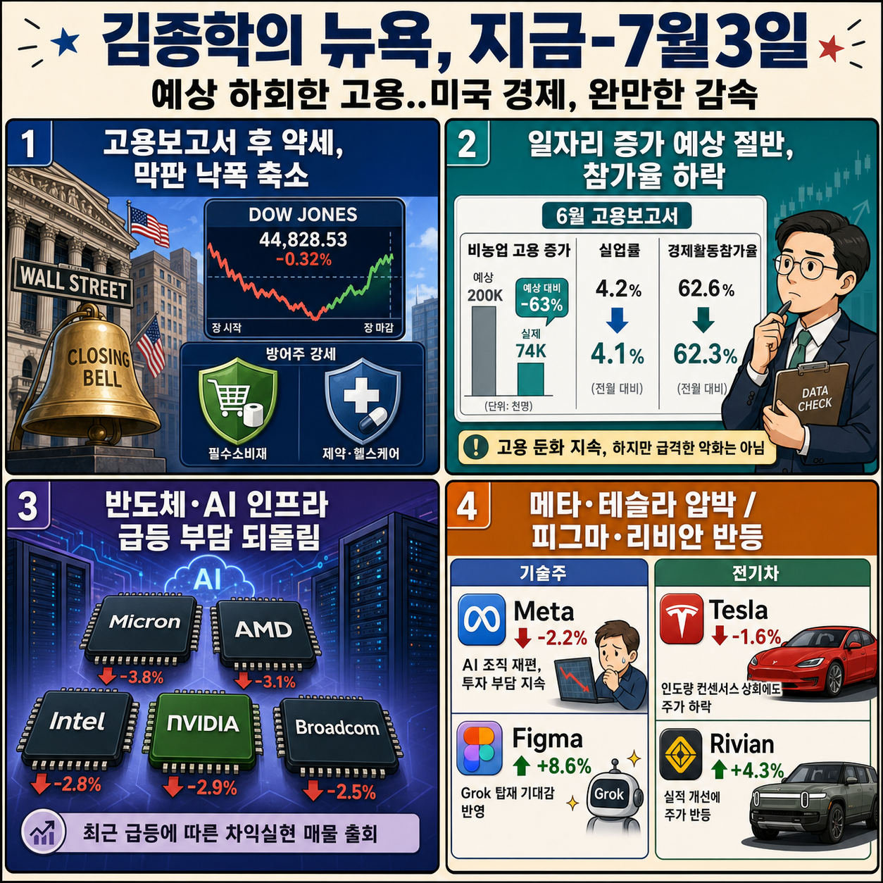 [김종학의 뉴욕, 지금-7월3일] 예상 하회한 고용..미국 경제, 완만한 감속 내용을 설명하는 본문 이미지
