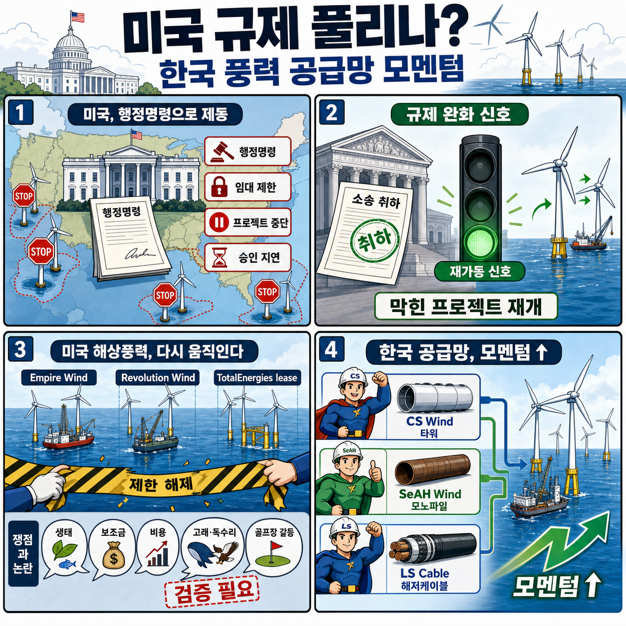 미국 규제 풀리나? 세계 1위 풍력 하드웨어 가진 한국 공급망에 형성된 모멘텀 [슈퍼맨 이주호] 내용을 설명하는 본문 이미지