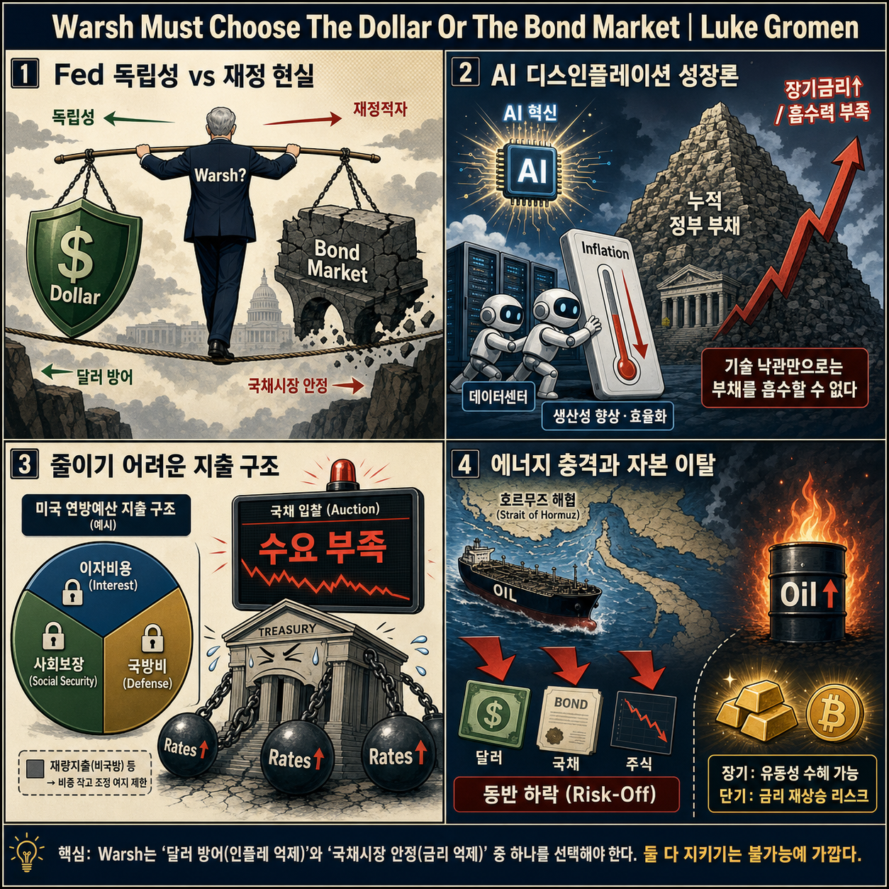 Warsh Must Choose The Dollar Or The Bond Market 내용을 설명하는 본문 이미지