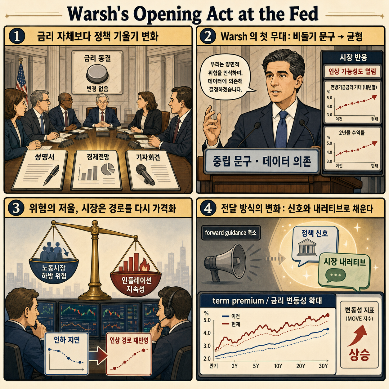 Warsh''s Opening Act at the Fed 내용을 설명하는 본문 이미지