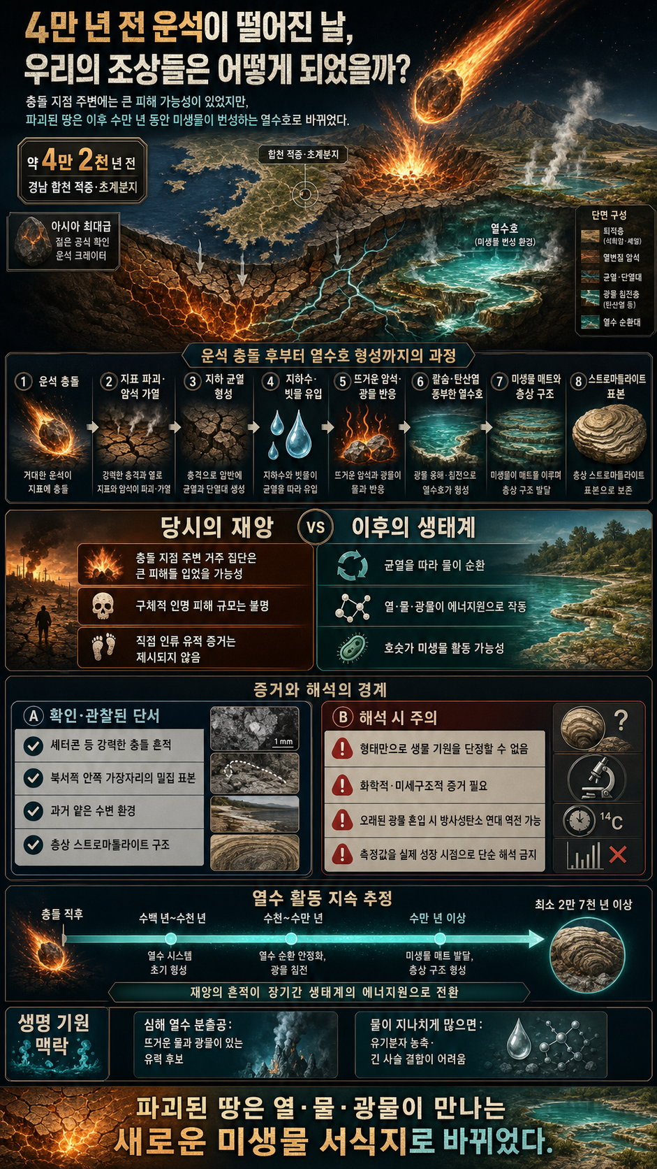 4만 년 전 운석이 떨어진 날, 우리의 조상들은 어떻게 되었을까? 내용을 설명하는 본문 이미지