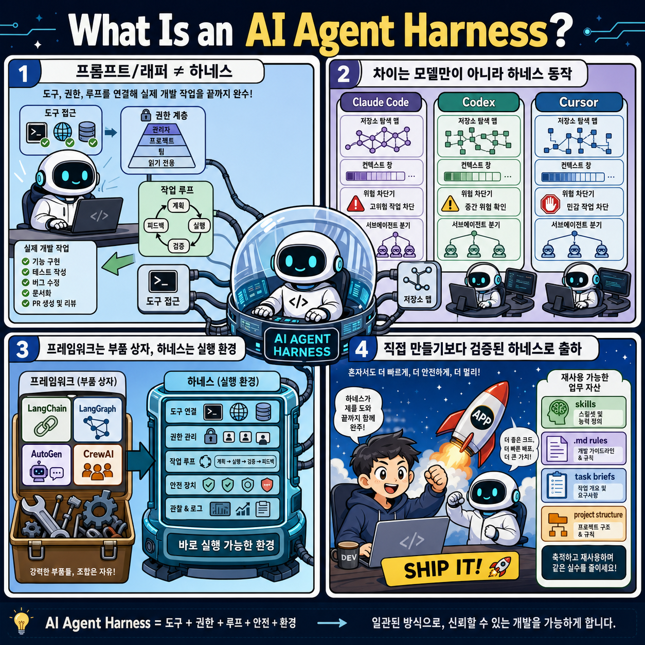 What Is an AI Agent Harness? Claude Code? Codex? Cursor? 내용을 설명하는 본문 이미지