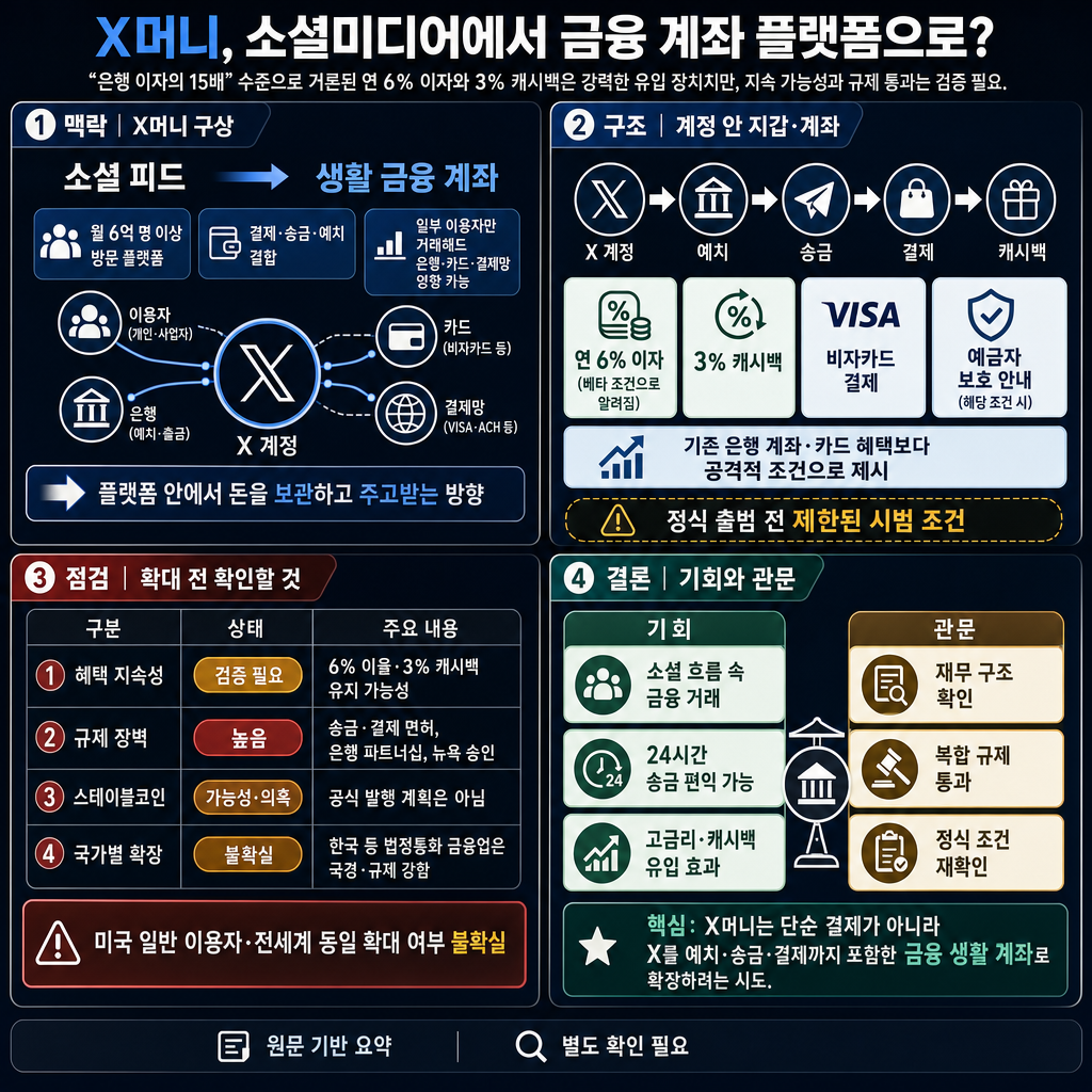 은행 이자의 15배" 뿌리는 머스크…월가 발칵 뒤집은 X의 최종 계획 / 똑소리E / 비디오머그 내용을 설명하는 본문 이미지