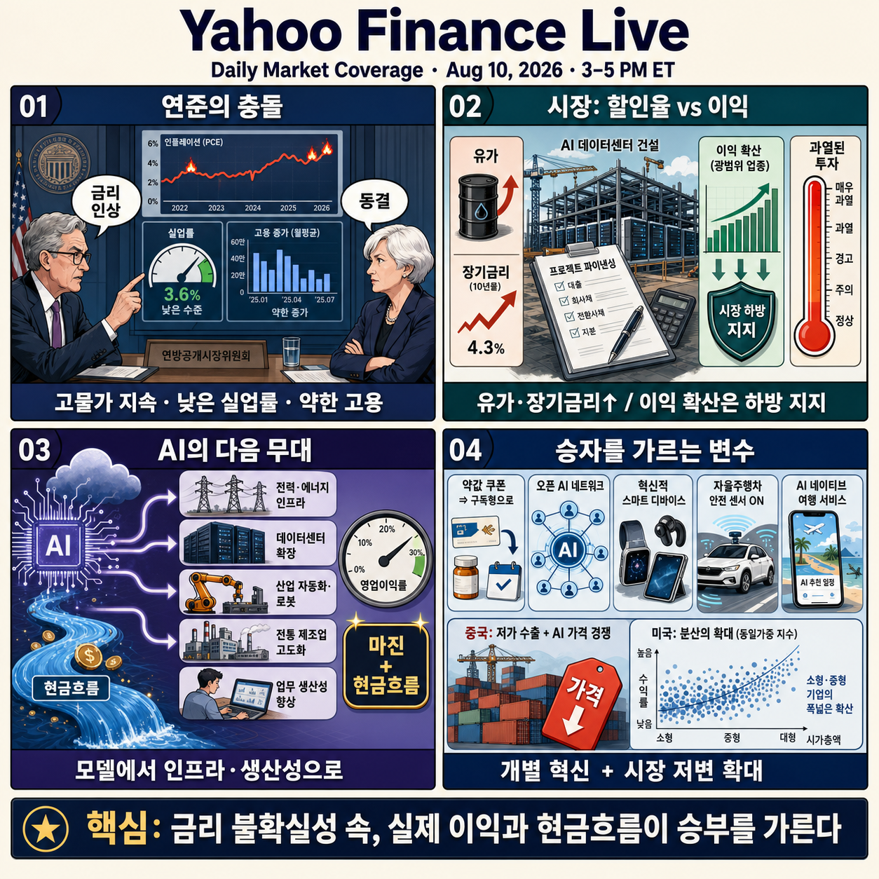 Yahoo Finance Live: Daily Market Coverage - August 10, 2026 3PM - 5PM (ET) 내용을 설명하는 본문 이미지