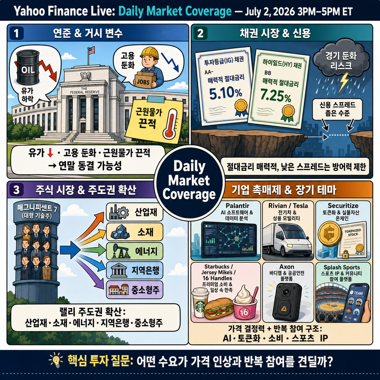 Yahoo Finance Live: Daily Market Coverage - July 2, 2026 3PM - 5PM (ET) 내용을 설명하는 본문 이미지