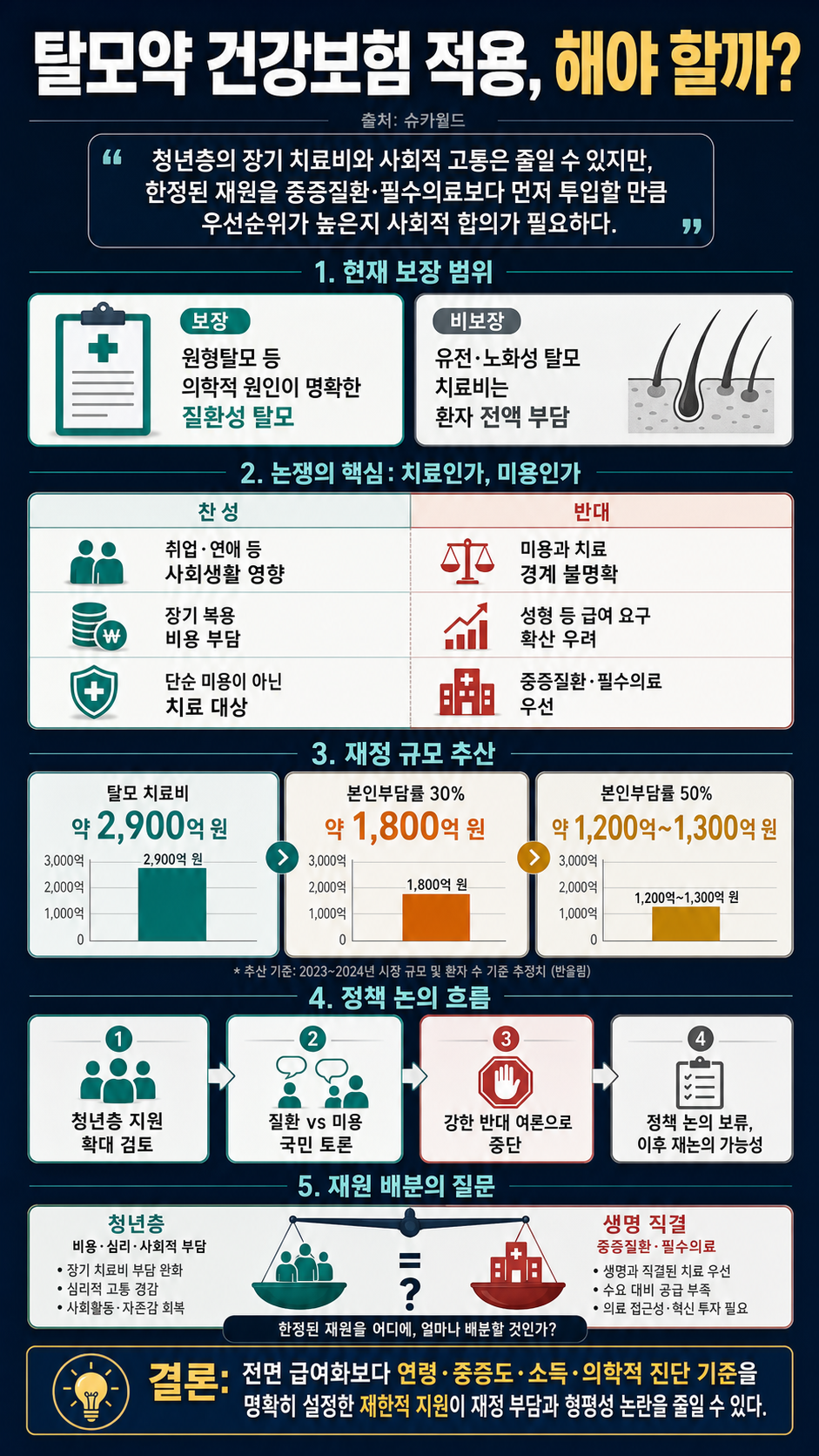 탈모약 건강보험 적용, 해야할까? 내용을 설명하는 본문 이미지